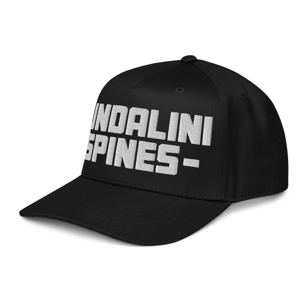 The same cap from the left front, showing its mid-profile crown and curved brim.